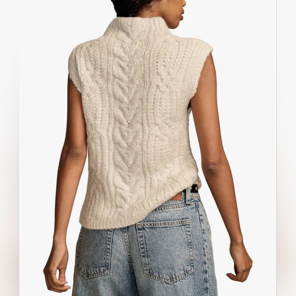 Lucky Brand Size XXL Whisper White Metallic Sweater Vest - Picture 2 of 6